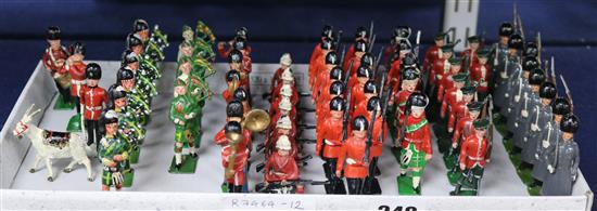 A collection of assorted lead soldiers